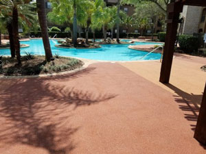 Poured Rubber Surfacing Pool Deck